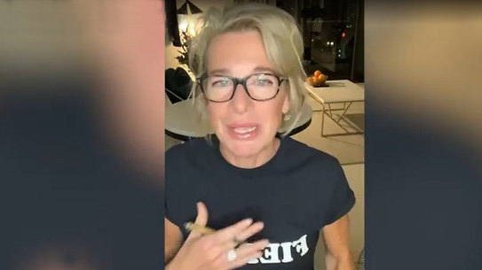 Katie Hopkins mocks the hotel quarantine safety rules upon her arrival in Australia.