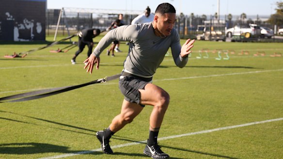 Clear intent: Valentine Holmes insists his sole focus is on making it in the NFL.