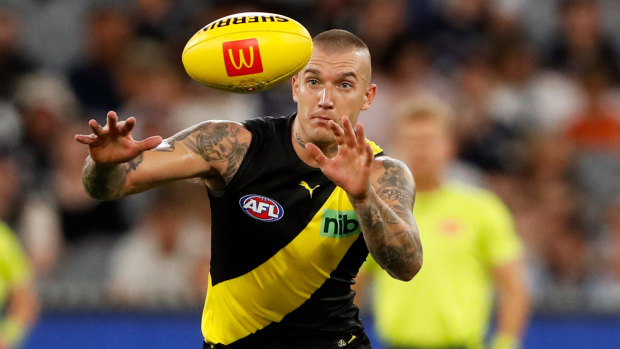 Dustin Martin is nearing an AFL return with Richmond.