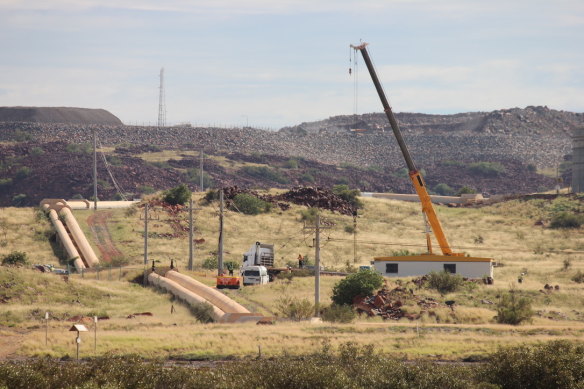 Eliza Kloser’s photo of construction at the site of Perdaman’s urea plant on the Burrup Peninsula. 