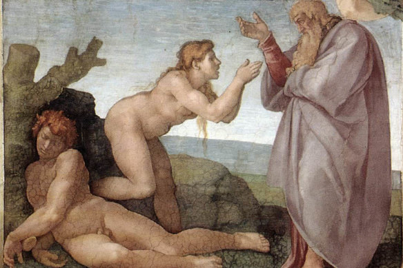 Michelangelo's <i>Creation of Eve</i> from the ceiling of the Sistine Chapel in Rome.