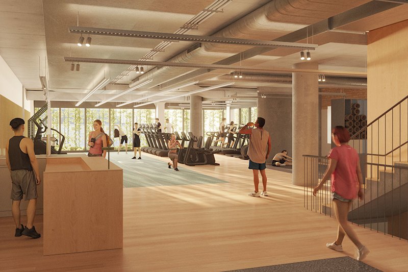 Render of The Commons Health Club in Richmond, Melbourne.