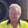 Fortescue chair Andrew Forrest after driving a prototype hydrogen-powered electric haul truck called Europa – named after a moon of hydrogen-filled Jupiter.