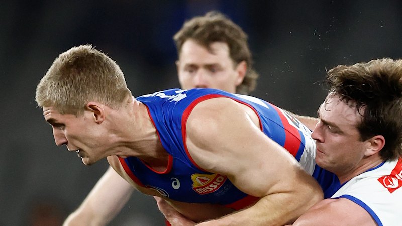 AFL LIVE: Bulldogs roar to life after slow start against Clarko’s Roos; Libba’s telling concussion comments