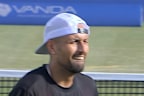 Nick Kyrgios in action in Spain.