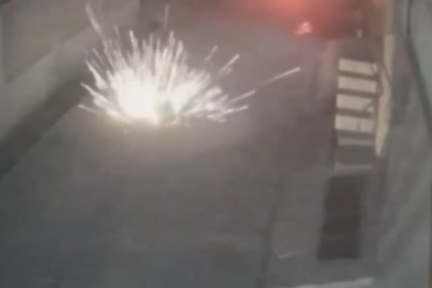 Local news report footage believed to be showing the alleged shooting