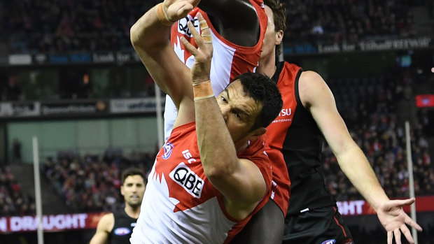 Going through the motions: Heath Grundy says he felt like a "zombie" against Essendon.