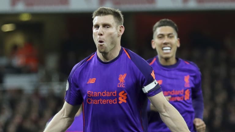 Mixed bag: James Milner (left) scored Liverpool's goal before later suffering a broken nose.