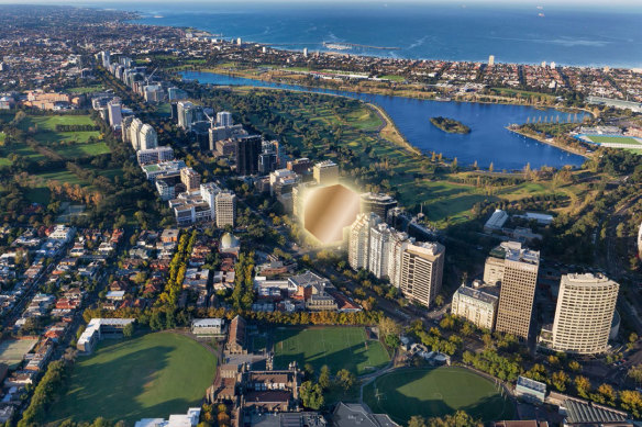 Tim Gurner will transform 424 St Kilda Road into $800 million worth of luxury apartments.