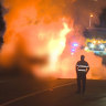 Two men dead after police pursuit ends in fiery crash in Sydney’s inner west