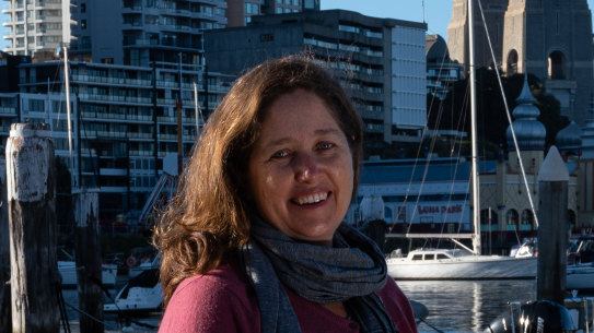 North Sydney councillor Kathy Brodie (right), pictured with local swimmer David Livermore, said she still supported a netted swimming enclosure for North Sydney.