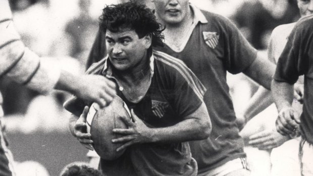 Where it all began: Eddie Jones playing for Randwick in 1987.