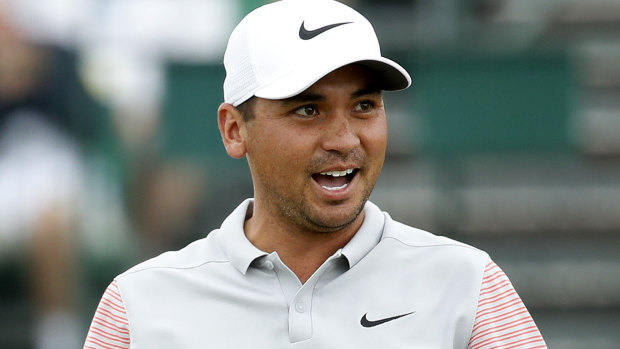 In the running: Jason Day is in a five-way tie for sixth in Connecticut.