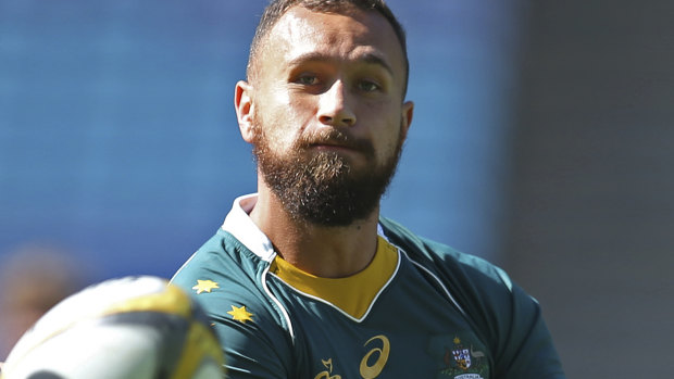 On the ball: Quade Cooper is eyeing a Wallabies recall with his move to the Melbourne Rebels.