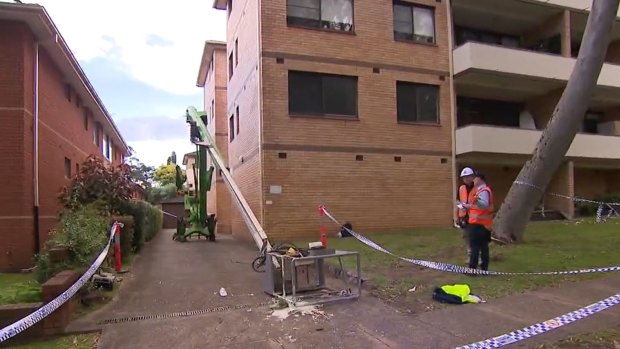 ‘A really loud bang’: Sydney man critical after cherry picker collapse