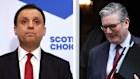 Scottish Labour leader Anas Sarwar (left) has publicly called on British Prime Minister Keir Starmer to resign.