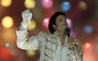 Big stars boosted the brand value: Michael Jackson wearing his Swarovski-crystal-studded glove during his 1984 Victory tour. 