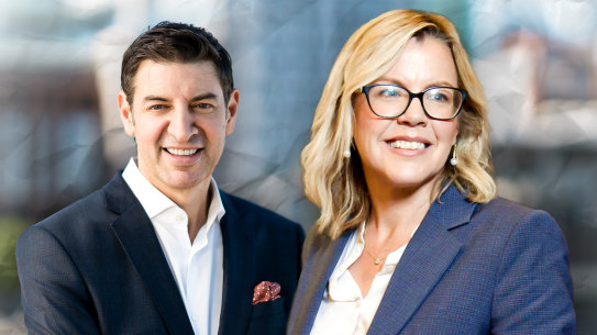 Perth Lord Mayor Basil Zempilas, WA Liberal leader Libby Mettam. 