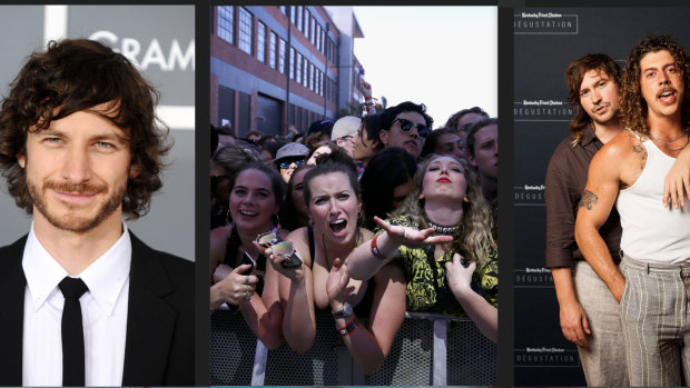 Gotye (left), Melbourne’s St Jerome’s Laneway festival and Peking Duk.