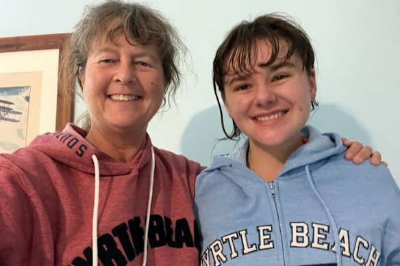 Caitlin Leishman (right) enlisted the help of a DNA test and her mother Anne to find her genetic family.