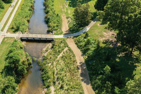Anna Campbell hopes Brisbane City Council will consider desire paths in its revitalisation plan for Kedron Brook. 