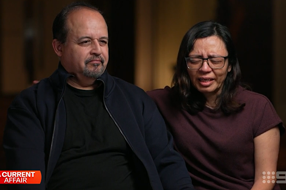 Marco’s mother and father Sergio and Claudia Tapia.
