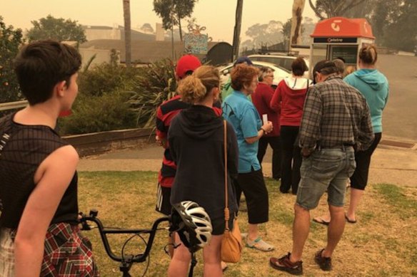 Almost 1000 calls were made over two months from the pay phone outside Narooma Plaza.