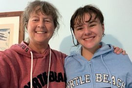Caitlin Leishman (right) enlisted the help of a DNA test and her mother XXX to find her genetic family.