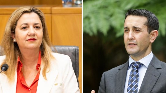 LNP leader David Crisafulli (right) hopes that by the time of the October 2024 election, his candidates will be “fit and ready” to help topple Premier Annastacia Palaszczuk.