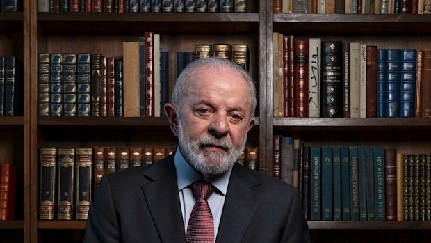Brazilian President Luiz Inácio Lula da Silva at the Alvorada Palace in Brasilia, Brazil.
