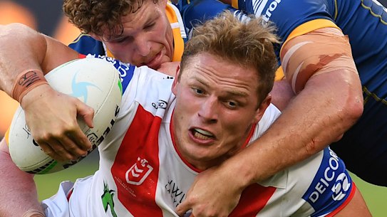 George Burgess has been withdrawn from the Dragons squad to face the Sharks.