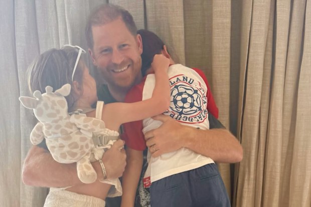 Prince Harry, the Duke of Sussex, with Prince Archie and Princess Lilibet for Father's Day in the UK/US on June 21, 2026.