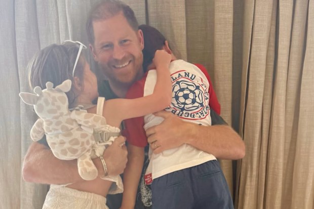 Prince Harry, the Duke of Sussex, with Prince Archie and Princess Lilibet for Father's Day in the UK/US on June 21, 2026.