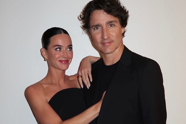 Katy perry poses with her partner justin trudeau 