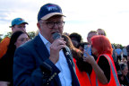 Prime Minister Anthony Albanese at the Canberra rally.
