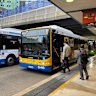 Brisbane bus in South Bank. 