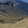 Hadi Nazari being winched to safety at Kosciuszko National Park on Wednesday.