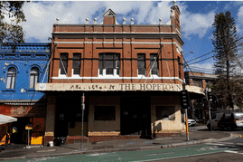 Sydney’s “lazy” spaces: The Green Park Hotel, old Glebe post office, Hopetoun Hotel and former Gould’s Books in Newtown.