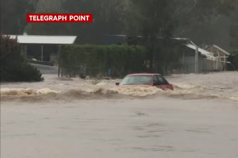 Flooding at Telegraph Point, near Port Macquarie.
