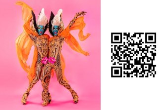 This work was created by The Huxleys as a special one off NFT for Spectrum. Hibiscus is a tribute to performance artist Hibiscus (1949-1982) a founding member of acid drag performance group The Cockettes. You can buy it as an NFT on Culture Vault by scanning the QR code (all profits to the artists).