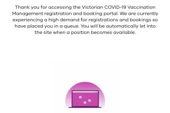 Victoria’s vaccine booking website is currently experiencing high demand. 