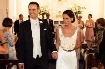 Tim James and wife Nikki at their wedding in 2014.