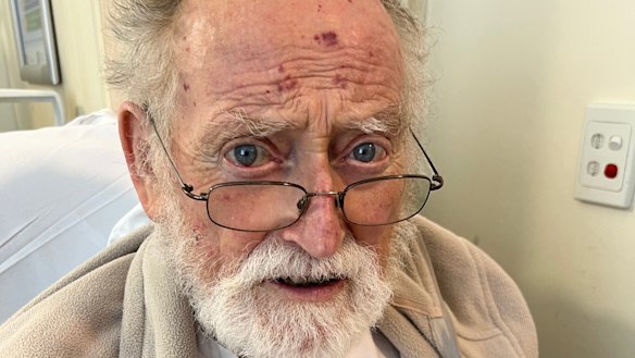 Ross Gittins in hospital. 