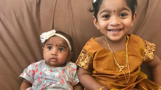 Nine-month old Dharuniga and 2-year-old Kopiga were born in Australia. 