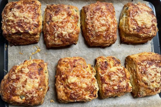 Helen Goh’s jalapeño and cheddar scones a recipe from August 2021.
