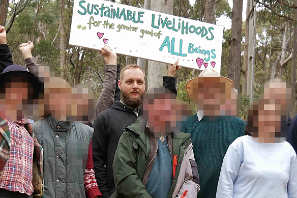 Nugent protesting in 2019.