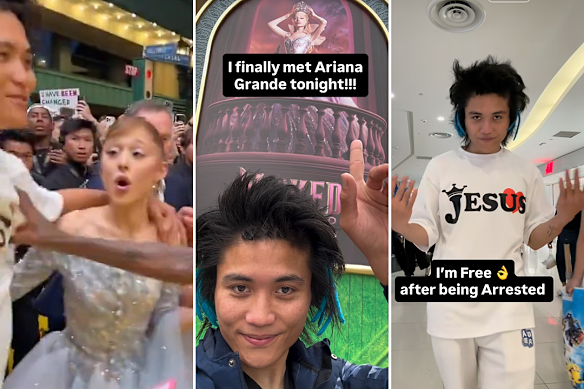Johnson Wen, 26, has been sentenced to nine days in jail in Singapore for being a public nuisance after he invaded the red carpet and grabbed Ariana Grande at the Wicked: For Good premiere in Universal Studios.