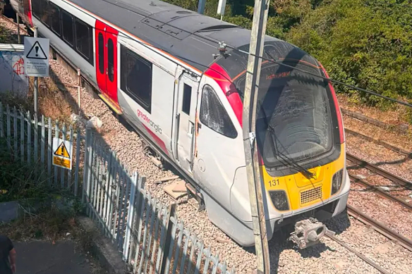 Two carriages on the train from Southend to London left the tracks near Wickford in Essex. 