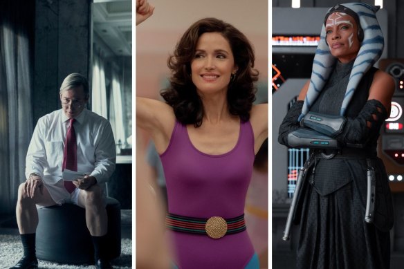 Matthew Broderick in Painkiller, Rose Byrne in Physical and  Rosario Dawson in Ahsoka.