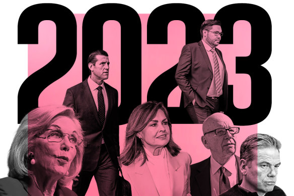 Newsmakers: Ita Buttrose; Ben Roberts-Smith; Lisa Wilkinson; Bruce Lehrmann; Rupert Murdoch and Lachlan Murdoch.